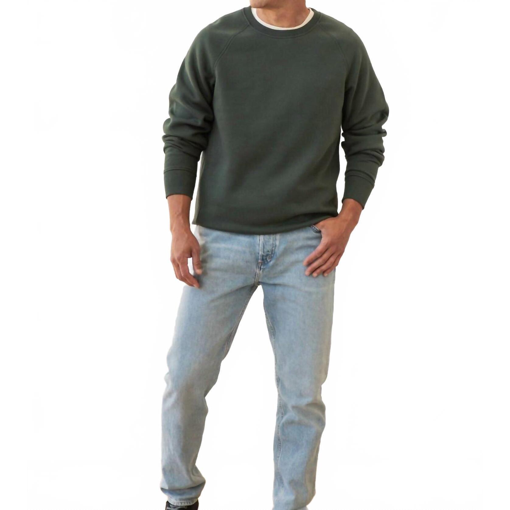 New Bridge & Burn Lincoln Crew Sweatshirt In Forest Night — image 4 of 7